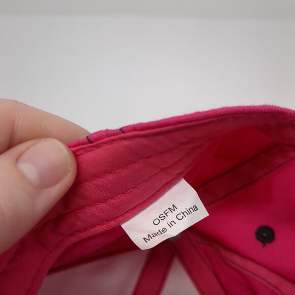 Unbranded Strapback Hat Pink One Size Adjustable Vented Holes 6 Panel Blank - Picture 11 of 11